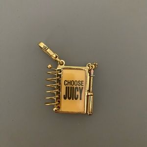 Juicy couture notebook charm, opens to page and chain with pencil, super cute💕